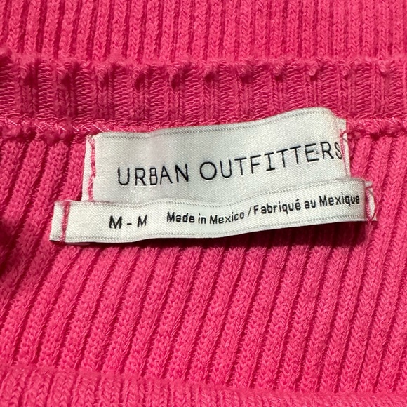 Urban Outfitters Jordan Ribbed One-shoulder Pink Mini Dress Size Medium - Picture 4 of 5